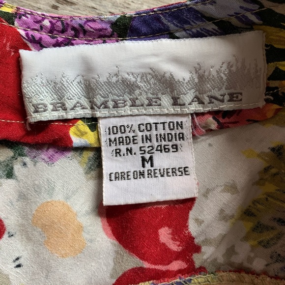 vintage 90s Bramble Lane : floral cotton dress - Picture 10 of 14